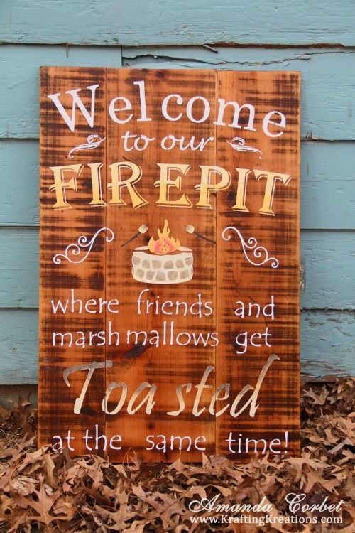 Great DIY Home Decor Projects!  I need this now that we have a fire pit