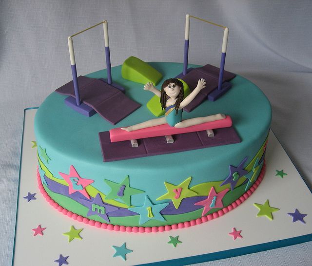 Gymnastics cake by Cake Diane Custom Cake Studio (eyedewcakes), via Flickr