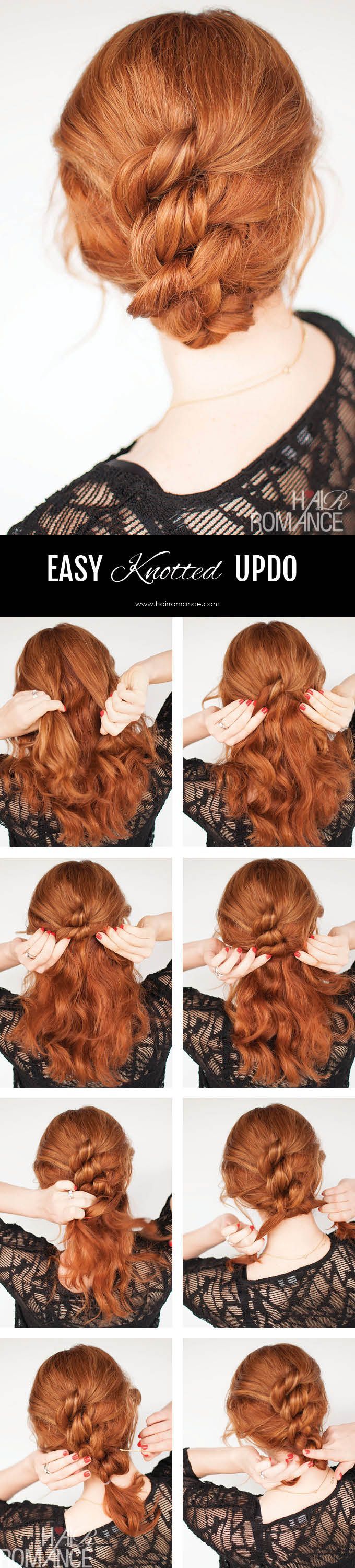 Hair Romance – Easy knot updo hair tutorial