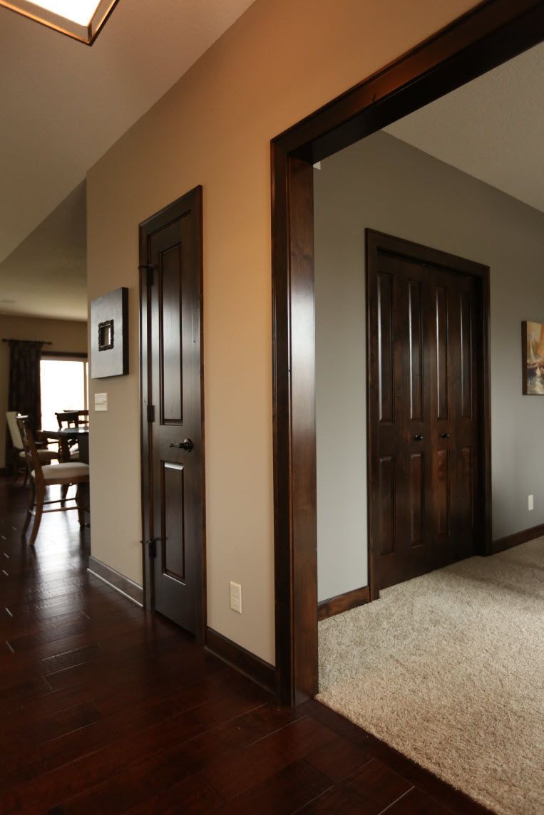 Interior Doors | dark stained poplar doors and mouldings | Bayer Built Woodworks