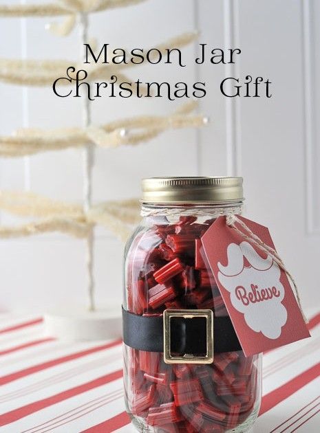 Mason Jar Christmas Gift Ideas and Christmas Tag Printable