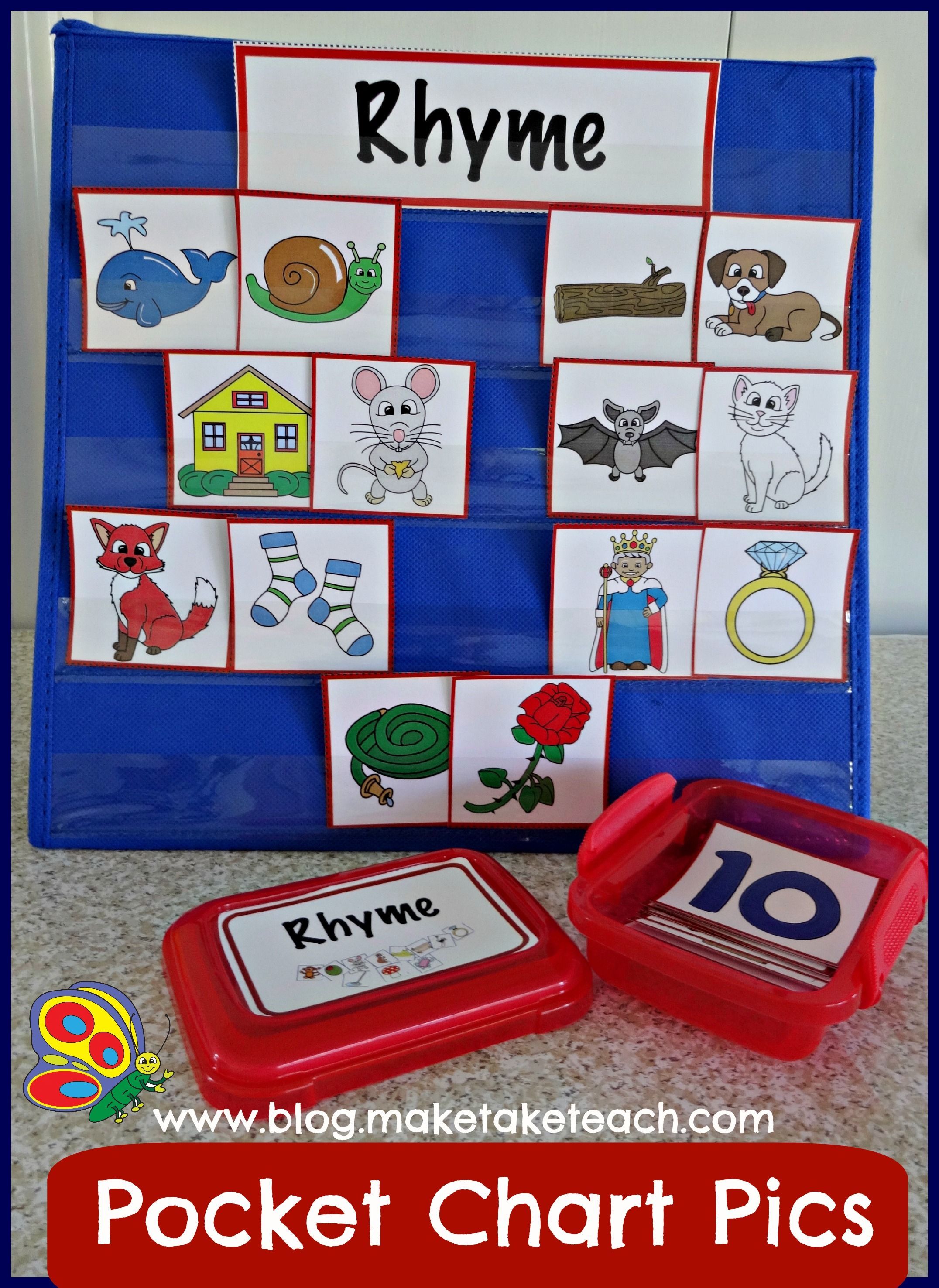 Pocket Chart Pictures.  Over 200 colorful pictures for teaching beginning sounds