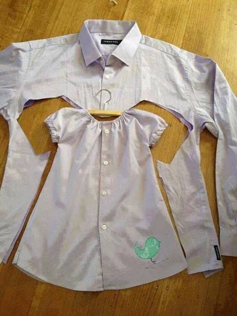 Recycle an Old Shirt Into an Adorable Infant Dress, neat idea!