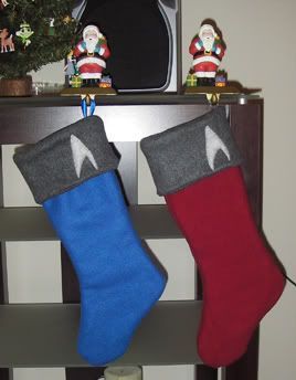 star trek stockings — I know what Dad will be getting for Christmas this year :