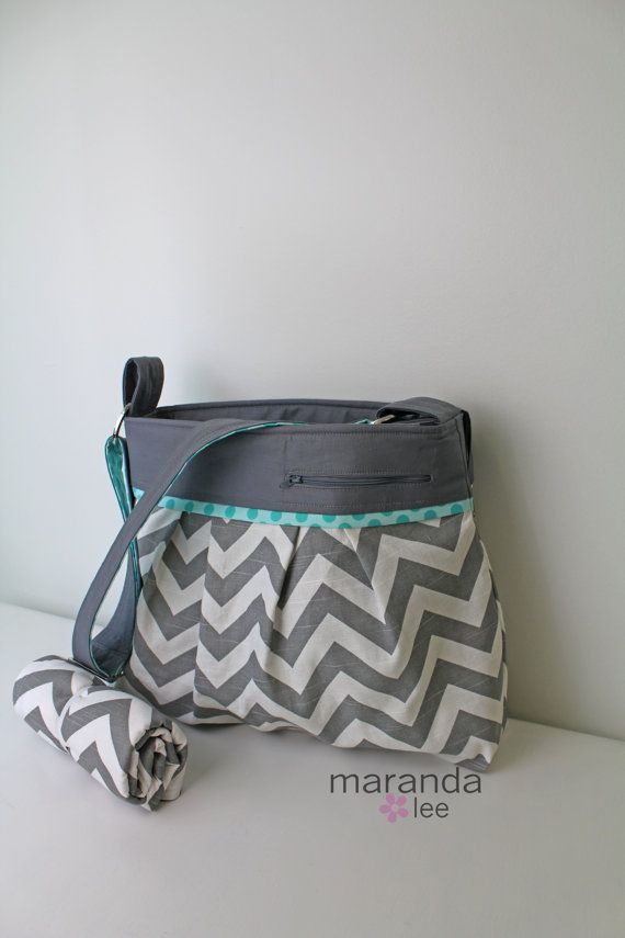 Stella DELUXE Chevron Diaper Bag Set Large with by marandalee,