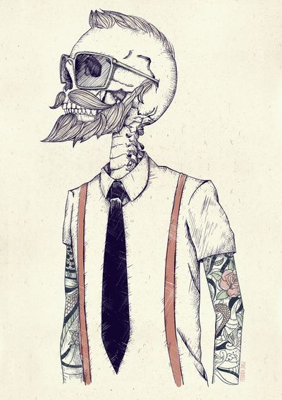 “The Gentleman becomes a Hipster” Art Print