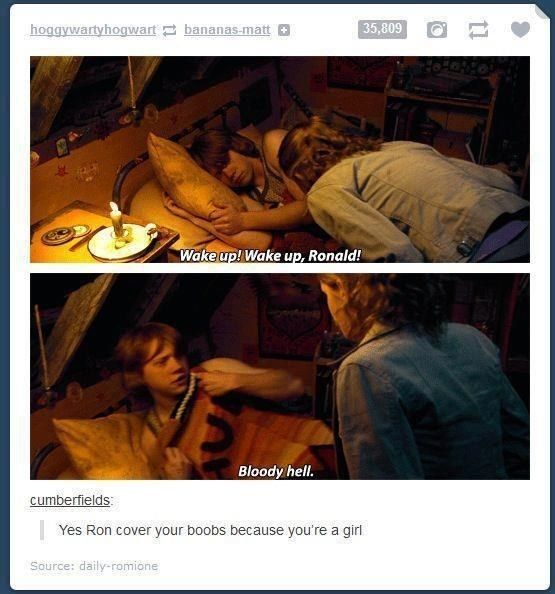 When they started questioning some of Rons actions. | 29 Times Tumblr Raised Ser