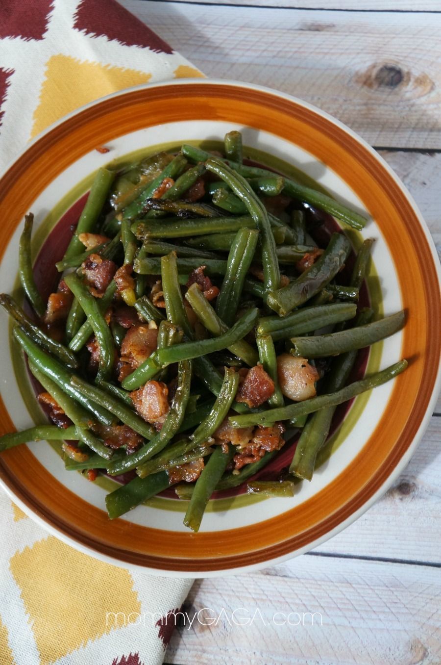 #Bacon and Green Beans Saute Side Dish. YUM. Perfect for Thanksgiving and Christ