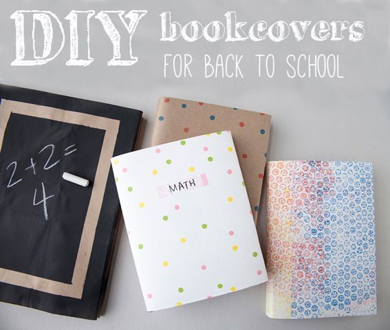 DIY back to school book covers from
