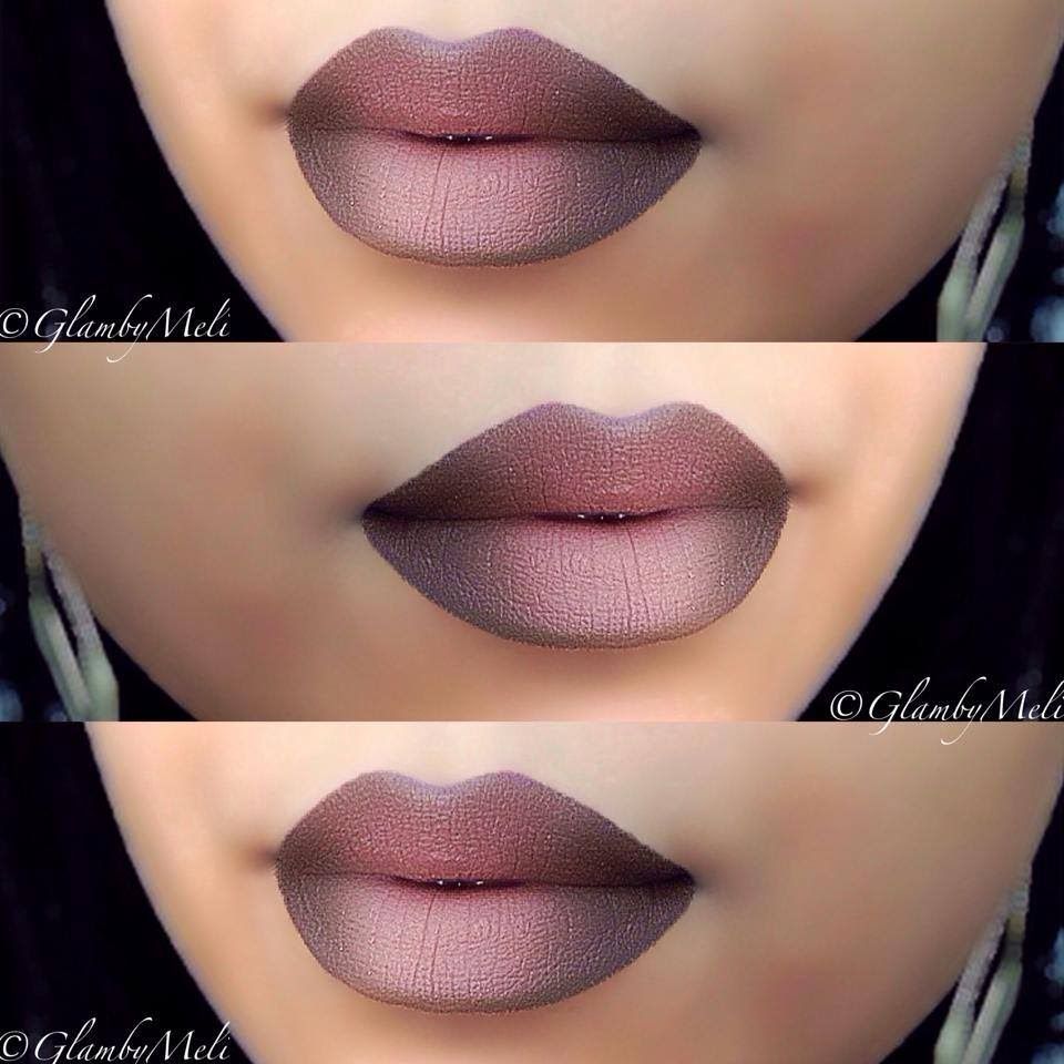 Faded Brown Ombre Lips by Melissa M. Click the pic to get the tutorial and see w