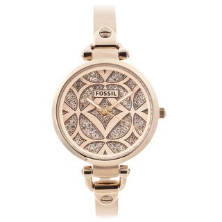 Fossil Womens Georgia Goldtone Glitz Watch #watch #womens #fossil