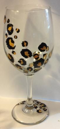 Leopard- Hand Painted Glass… I ne