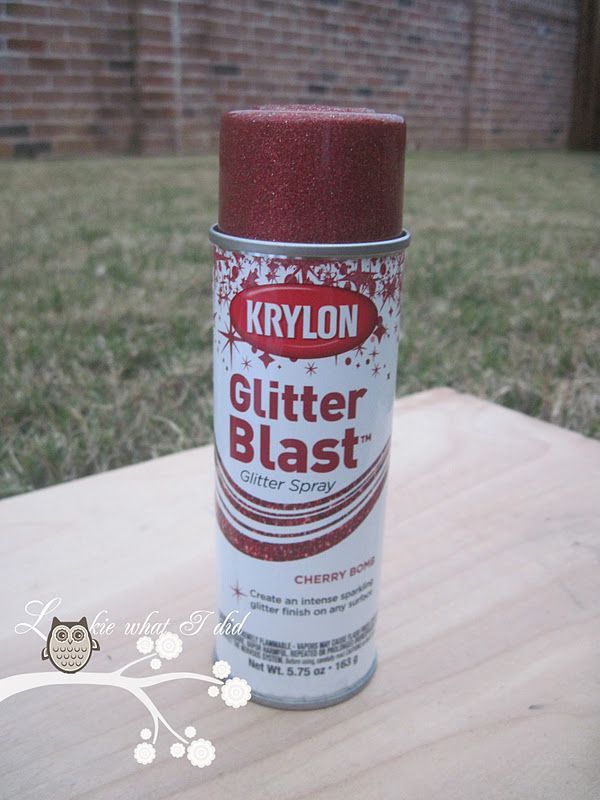 Lookie What I Did: Christmas Glass Block using Krylon Glitter Blast