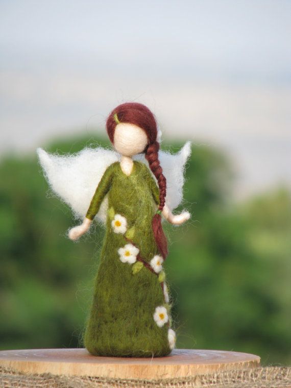 Needle felted doll  waldorf inspired – An apple tree fairy