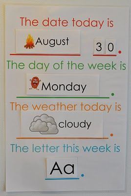 Preschool Week Chart – i want to do