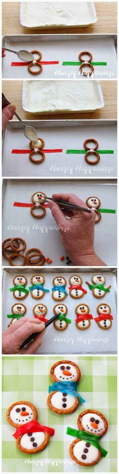 Pretzel rings, Fruit Roll-Ups, and frosting are an easy way to make delicious sn