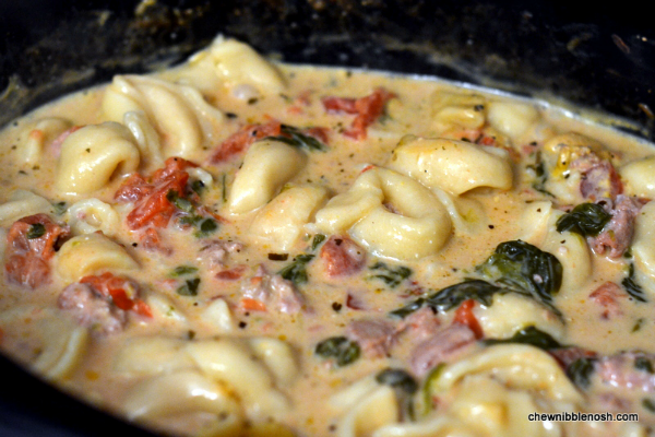 Slow Cooker Tortellini and Sausage Soup.. Rhonda says… I dont usually use the