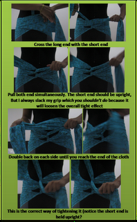 Step-by-step traditional belly-binding for helping abdominal muscles heal back t