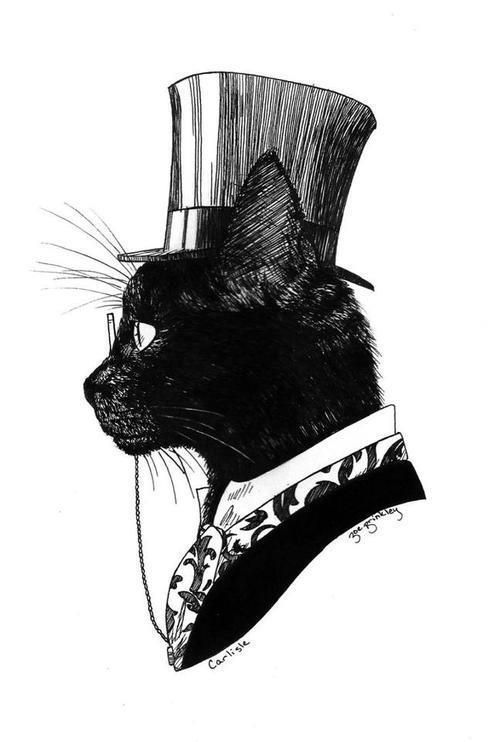 Victorian cat. When did todays cats stop dressing so nattily?