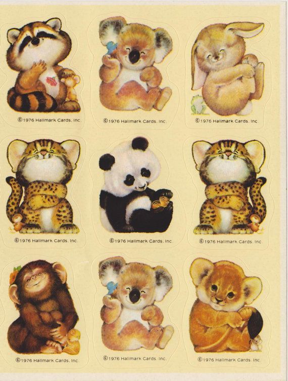 Vintage 1976 Critter Sitters Sticke
