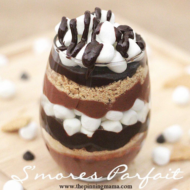 Who knew it was so easy to make a dessert this beautiful!  Sinful Smores Parfait