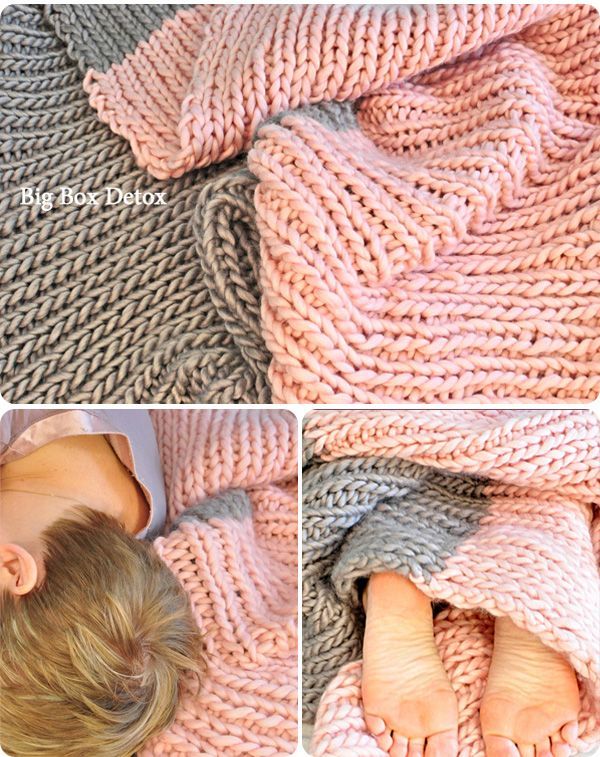 Yet another reason I wish I had the patience to knit: “Quickie Blanket” from Big