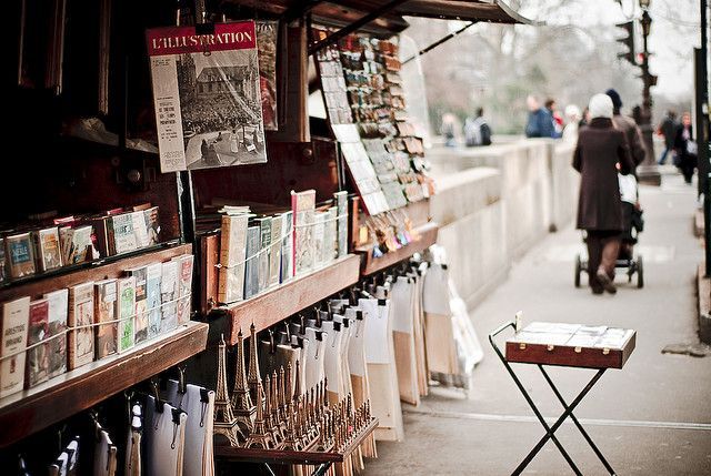 Book stalls along the Seine