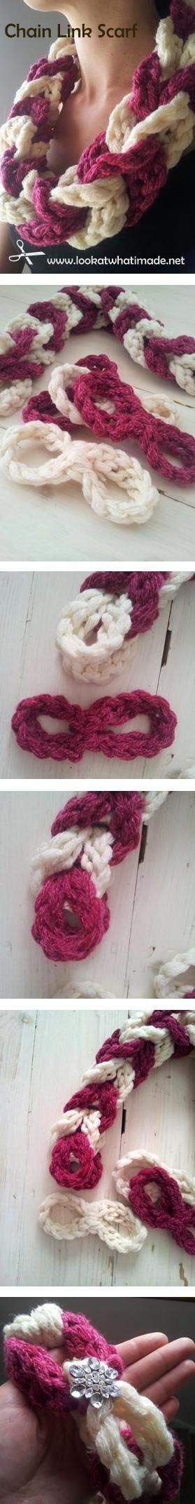 Crochet Chain Link Scarf Crochet Ch