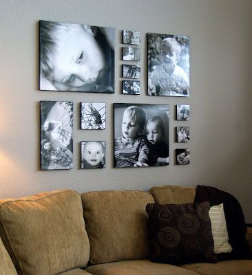 DIY Canvas Photo gallery on a budge
