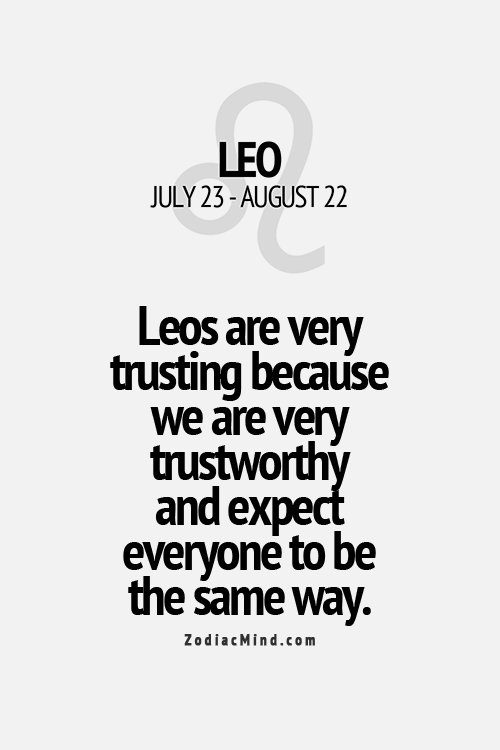 Wait…This is just a Leo thing? As