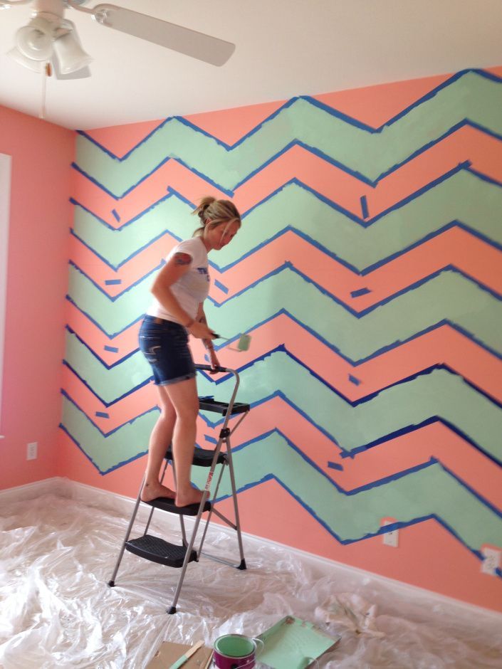 Chevron how to paint a wall