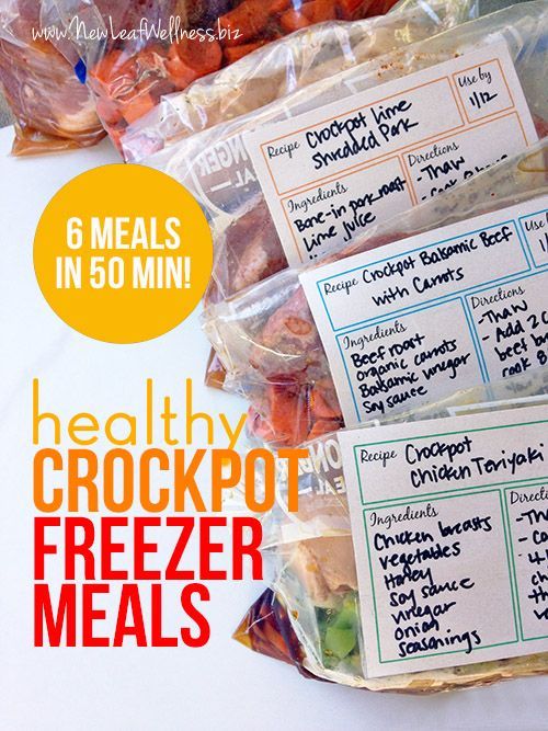 3 meals doubled- grocery li