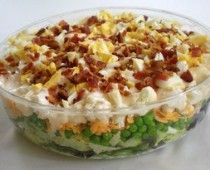 7 layered salad with peas a