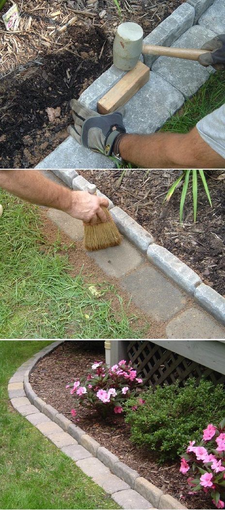 Brick edging for your flowe