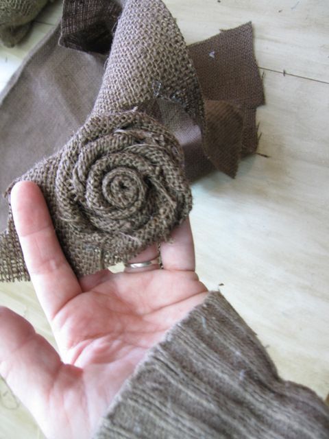 burlap flower. Ive been loo