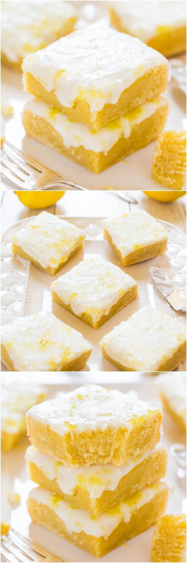 Lemon Lemonies – Like brownies, but made with lemon and white chocolate! Dense, chewy, not cakey and packed with big, bold lemon