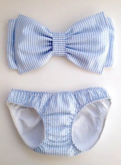 Seersucker Bow Bandeau and