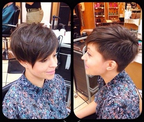 Short Pixie Haircuts with Side Long