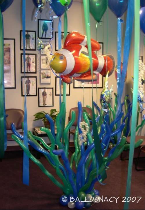 Underwater ThemeIncredible Underwater themed balloons!  Ask about our arches and bouquets to match! Sea, fish, dolphins, turtles, tropical island, coral reef, The Little Mermaid, Disney and crab