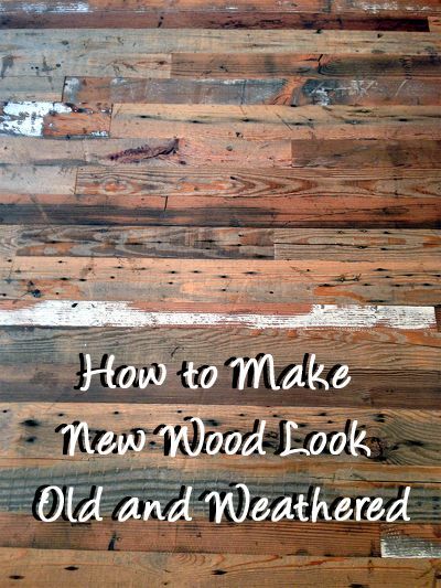 Whether you are putting up wood paneling, making a wooden crate, or building a piece of furniture out of wood, you may want to have your new wood look old and weathered to add a bit of character and