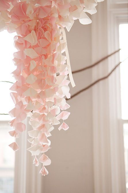 Chiffon flower chandelier –