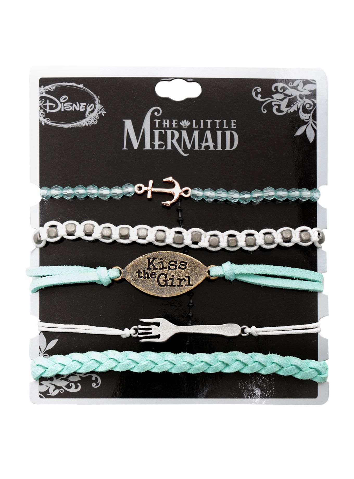 Disney The Little Mermaid Kiss The Girl Bracelet 5 Pack | Hot Topic. I want these so