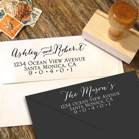 Handwriting Address Stamp for weddings and everyday by Designkandy,