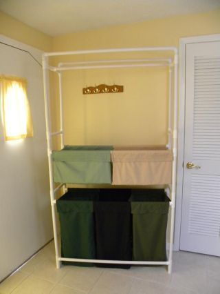 Here is a Laundry Bin project that my daughter and I built out of PVC