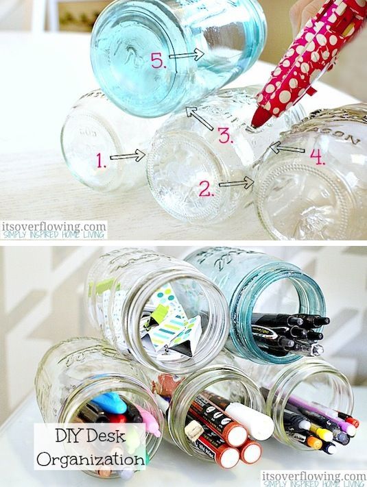 Mason jar organization idea