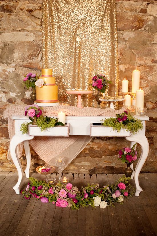 Pink And Gold Wedding Inspi