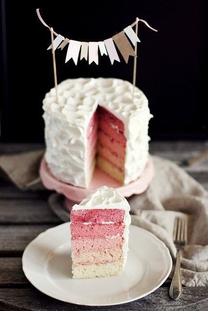 pink rainbow cake by call m