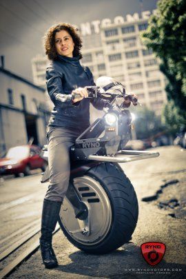 RYNOs single-wheel electric scooter. Self-balancing scooter – its conceivable that commuters could bring one onto a
