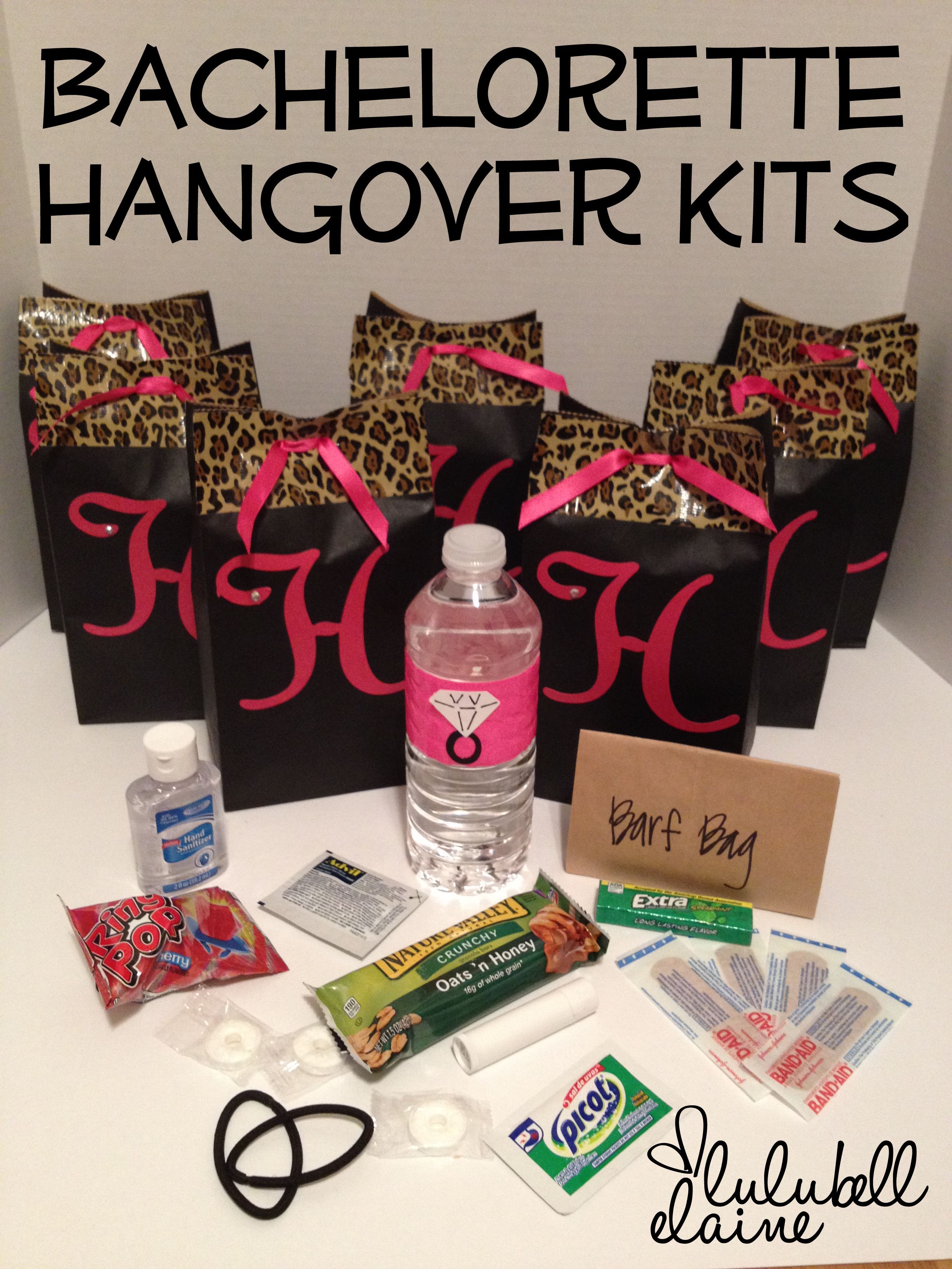 Bachelorette Party DIY duct tape party favor bags and Hangover Kits ~Lulubell