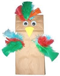 bird paper bag puppet- Made